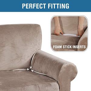 Fundas elásticas de terciopelo grueso <span class=keywords><strong>para</strong></span> sofá, conjunto de 1 a 5 asientos, venta al por mayor - Product Image 3