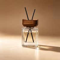 Bouteille diffuseur d'arômes en verre carrée 100ml 120ml 200ml avec bâtonnets parfumés, couleur personnalisée, pour huiles d'aromathérapie – Offre Spéciale