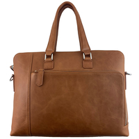 Sacoche d'Ordinateur Portable Vintage en Cuir Véritable pour Homme