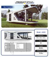 Casa Cápsula Prefabricada Modular Moderna de Lujo de 20 pies/40 pies, Personalizable para Hoteles y Villas, Hecha con Panel Sándwich de Alta Calidad