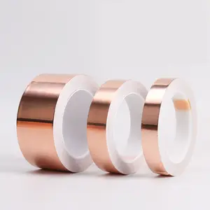 Foil Tape Factory Custom Wholesale High Quality Heat Resistant Copper EMI Shielding Copper China Chocolate Acrylic Customized