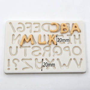 Molde de silicona para Fondant 3D con 26 letras en inglés, para pastel, Chocolate, dulces, Pan, galletas, molde, herramientas para hornear - Product Image 4