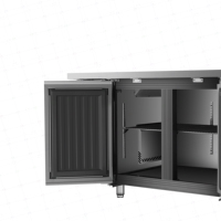Refroidisseur de comptoir 273L, refroidisseur d'air 1200mm avec double porte, compresseur Cubigel, refroidissement par ventilateur, contrôle numérique, plage de température 0~8°C