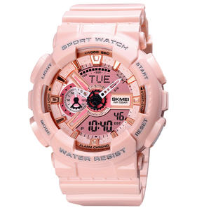 Reloj Digital de moda <span class=keywords><strong>juvenil</strong></span> SKMEI para hombre, relojes de pulsera dobles impermeables a prueba de golpes, reloj <span class=keywords><strong>despertador</strong></span> con cronógrafo LED, relojes para hombre, hora fresca - Product Image 3