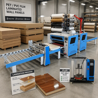 Ligne de laminage à chaud PUR - Machine de laminage de films PVC, PET, CPL pour revêtements de sol en bois, panneaux muraux, portes d'armoires et de placards