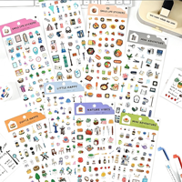 Autocollants de la série Small Life, thème vie, pour décoration de carnets et fonds, 1 feuille par paquet, pour décorations de fêtes