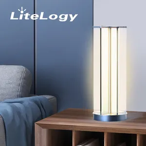 Custom 3D Transparent Acrylic USB Rechargeable Cordless Light Home Decoration Led Table Night Light