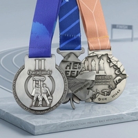 Médaille de marathon personnalisée en alliage de zinc, souvenir pour événement de course