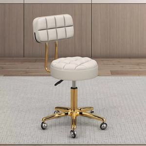 D Genuine Leather Swivel Bar Stool With Back for Home Bar School Mall Gym Workshop Restaurant Outdoor Staircase - Product Image 2