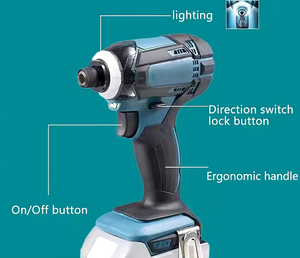 Taladro Atornillador Multifunción Inalámbrico <span class=keywords><strong>de</strong></span> Fábrica Directa 18V 20V 21V, Herramienta Eléctrica con <span class=keywords><strong>Llave</strong></span> <span class=keywords><strong>de</strong></span> Torsión <span class=keywords><strong>de</strong></span> <span class=keywords><strong>3</strong></span>/<span class=keywords><strong>4</strong></span> y 350 N.m para Baterías <span class=keywords><strong>Makita</strong></span> - Product Image 4