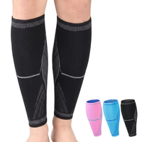 Chaussettes de football tricotées sur mesure de haute qualité sans pied avec manchons de compression pour mollets et protège-jambes de football