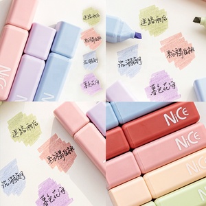 Mới Dễ Thương Morandi Học Sinh Văn Phòng Phẩm Cung Cấp Bộ 6 cái/hộp <span class=keywords><strong>Mini</strong></span> Macaron Nhà Sản Xuất Bút Phẳng Khối Tô Màu Tùy Chỉnh - Product Image 5