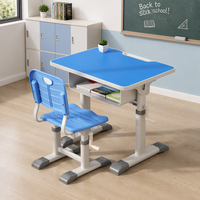 Bureau d'étude réglable de qualité supérieure pour étudiants, table et chaise durables pour salle de classe, directement de l'usine