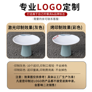 Tall Cold Dish <b>Plate</b> With Stand Round Solid Color Melamine Snack <b>Plate</b> For Party Hotel Restaurant Use - Product Image 5