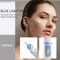 Appareil de traitement de l'acné par luminothérapie LED bleue, stylo de massage pour le soin de la peau, outil de beauté pour le visage