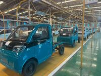 Prix d'usine Mini véhicule utilitaire électrique Quadricycle électrique Moteur 2200W Autonomie 100km Pick-up électrique à quatre roues