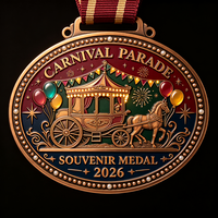 Médailles personnalisées sur le thème du Carnaval allemand, récompenses de festival, médailles en métal avec ruban pour célébrer le Carnaval