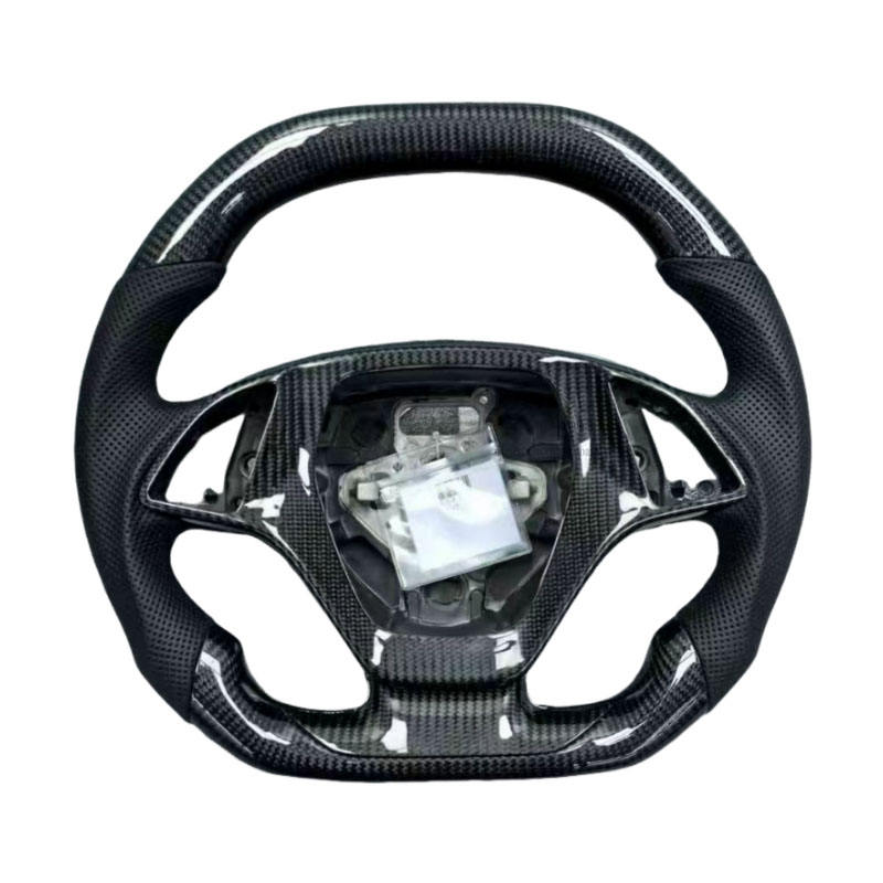 คาร์บอนไฟเบอร์ + หนังพรุน + เย็บสีดำ