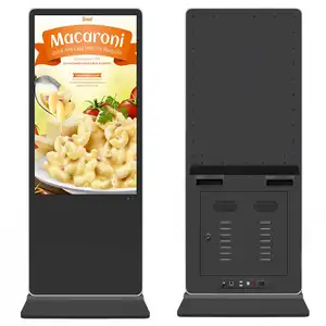 Kiosque lcd capacitif de 55 pouces, machine de moniteur d'affichage tactile, lecteur interactif