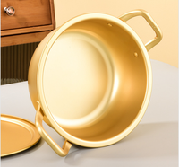 24 pièces/carton, 20 cm, design coréen, bol en aluminium antiadhésif avec poignée, vaisselle pour le petit-déjeuner et le dîner, bols à nouilles et à assaisonnements, utilisation en restaurant