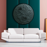 Peinture murale moderne exquise en cuir sculpté sur toile, décoration pour la maison et le bureau - Artisanat, Matériel de peinture, Objet d'art