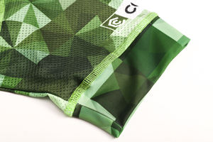 Maillot de vélo respirant à séchage rapide pour la conduite sur route en plein air, unisexe, vert, imprimé camouflage géométrique dinosaure, manches courtes - Product Image 4