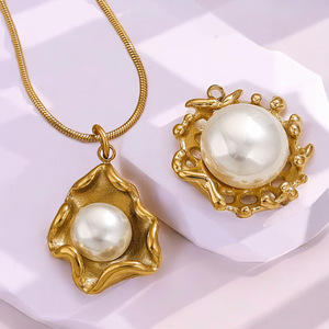 จี้ไข่มุกสไตล์บาโรกฝรั่งเศส ชุบทอง 18K PVD บนสแตนเลสสตีล สำหรับทำเครื่องประดับ |   กันน้ำและป้องกันการแพ้ - Product Image 2