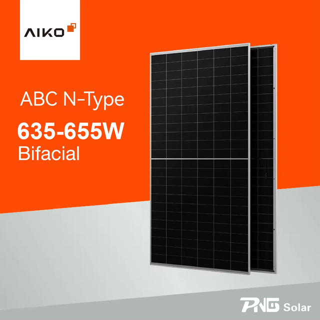 Aiko Solar Energy High Efficiency Mono N Type ABC 640W 645W 650W 655w Bifacial Solar Panels for Solar System
