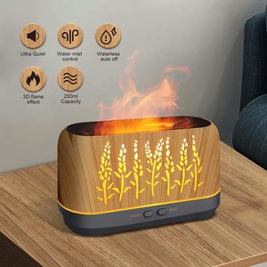 Diffusore di Aromi al Grano da 200mL con Luce Notturna a Fiamma, Umidificatore USB da Tavolo per Esterni, Atomizzatore per Aromaterapia - Product Image 2