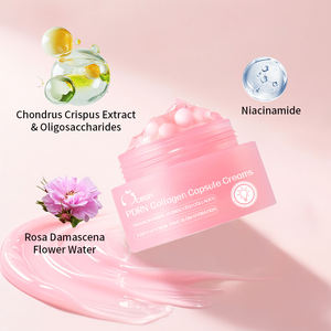 Krim Wajah, merah muda, perawatan kulit Korea, Krim kapsul kolagen, Pelembab, Niacinamide, hidrasi wajah untuk warna kulit tidak rata, penggunaan sehari-hari - Product Image 3