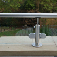 Support de balustrade moderne en acier inoxydable EAM SS201/304/316, pince à verre pour main courante, finition miroir, pour rampes d'escalier XWB-BB-015T