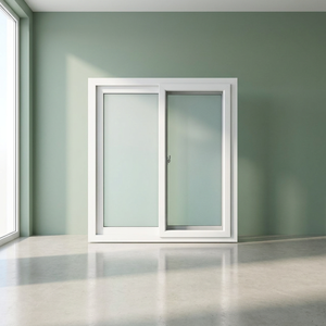 HOFFEN PLUS UPVC Double Sliding Window 120x110cm White <b>Net</b> Glass Soundproof Waterproof Thermal Exterior Hotel Basement Use - Product Image 3