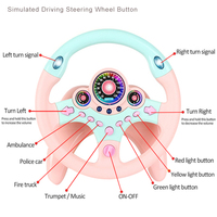 Volante de conducción simulado para niños, juguete multifunción, música, juego de carreras educativo