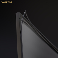 Système de portes coulissantes en verre trempé double Wazzor, résistant aux ouragans, en stock, pour extérieur, intérieur, balcon, patio, porte en verre et aluminium