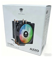 Refroidisseur de processeur Jungle Leopard A220 Copper 2 Heatpipes 90mm LED 1900 RPM Ventilateur PWM 4 broches Compatible Intel LGA115X/1200/1700/1851