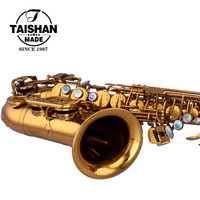 Saxophone alto finition laquée or champagne, modèle professionnel, corps en laiton réglable, tonalité Eb, Taishan TSAS-T6X
