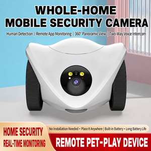 Robot intelligent pour animaux de compagnie, jouet, distributeur de friandises, laser, moniteur intérieur mobile, IP56, durable, ABS écologique, vision nocturne IR 10m, audio bidirectionnel, chien - Product Image 2