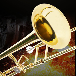 Trombón <span class=keywords><strong>Tenor</strong></span> EarlMann BB con Vara Deslizante y Acabado en Laca Dorada para Interpretaciones de Banda de Metales - Product Image 2