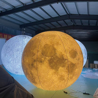 Ballon publicitaire gonflable géant en forme de globe terrestre, planète, lune, décoration avec lumières LED RGB, étanche, écologique, garantie 1 an