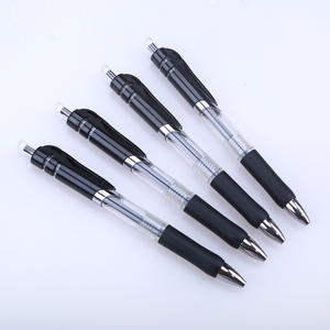 Stylos à encre gel rétractables à clic de haute qualité, promotionnels, en plastique, bon marché, personnalisés avec logo, noirs, 0,7 mm, vente en gros - Product Image 1