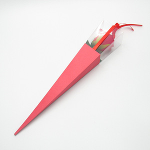 Boîte d'emballage de rose de saint-valentin, boîte-cadeau de fleur simple, boîte à fleurs transparente faite à la main, vente en gros - Product Image 6