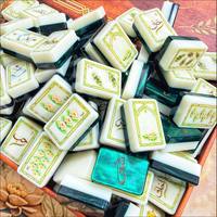 Juego de Mahjong Americano de Acrílico de Doble Capa Personalizado con Diseño de Arte Islámico, Linterna Floral y Bailarina Giratoria