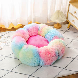 Cama de gato con diseño de flores, alfombrilla de felpa para dormir, cama creativa y acogedora para perros y gatos - Product Image 6