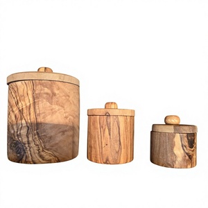 Premium Acacia Wood Classic Design 250mL Capacity Airtight <b>Kitchen</b> Canister <b>Storage</b> <b>Jar</b> <b>for</b> Coffee Tea Spices Handcrafted Wooden - Product Image 3
