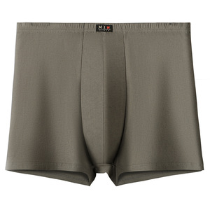 Calzoncillos Bóxer de Algodón de Cintura Alta para Hombre, Talla Grande, Ajuste Holgado, Color Sólido, Ropa Interior de Algodón Puro - Product Image 3