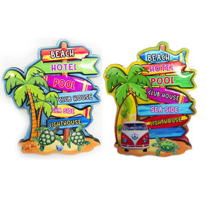 Aimants de réfrigérateur en bois de plage des caraïbes personnalisés - Product Image 2