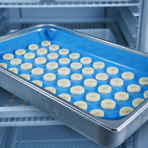 Tapis de cuisson en silicone sur mesure pour congélation à basse température (-40°C) avec revêtement en acier inoxydable pour bananes - Product Image 6