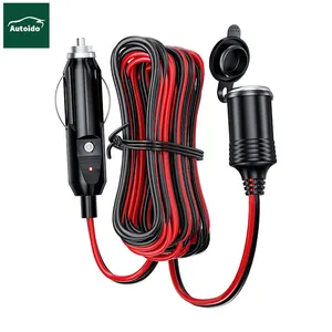 Isqueiro Cabo de Extensão para 12V 24V Car Vehicle Tire Pump Compressor de Ar Frigorífico Cafeteira