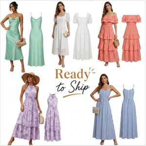 Drape Knee-Grazing Summer Dresses, Daily Office Ladies Outfits, Random Mix Random Assorted Styles <b>Mixed</b> Shipment - Product Image 1