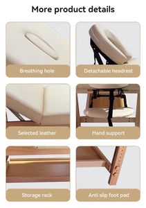 Lit de massage double couche de haute qualité pour salon de beauté Lit de tatouage pour les cils Lit de physiothérapie à domicile Tables de spa pour le visage - Product Image 3